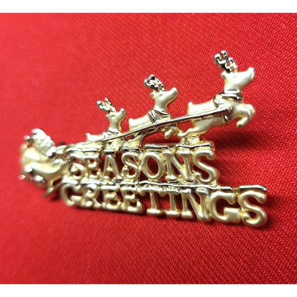 Seasons Greetings Pin/ Brooch - Picture 7 of 8